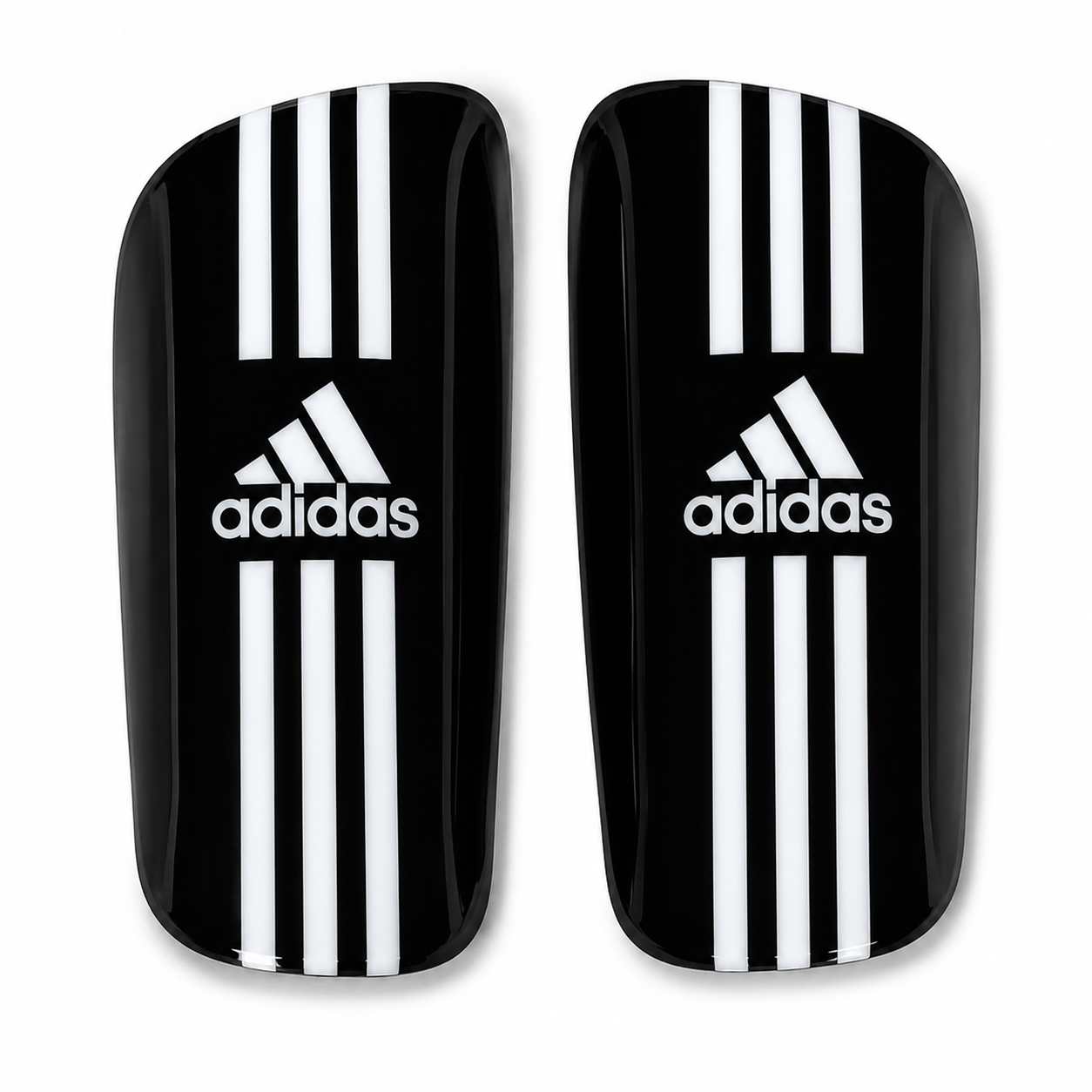 CANILLERAS ADIDAS NEGRAS 3 RAYAS