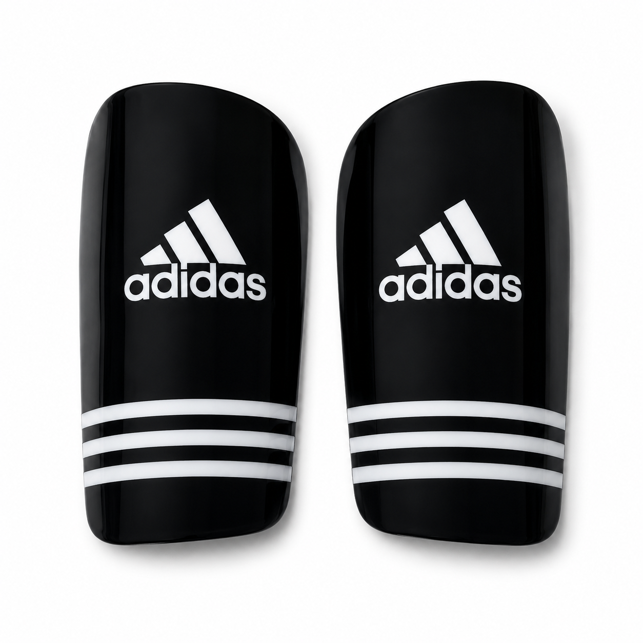 CANILLERAS ADIDAS NEGRAS CON RAYAS BLANCAS