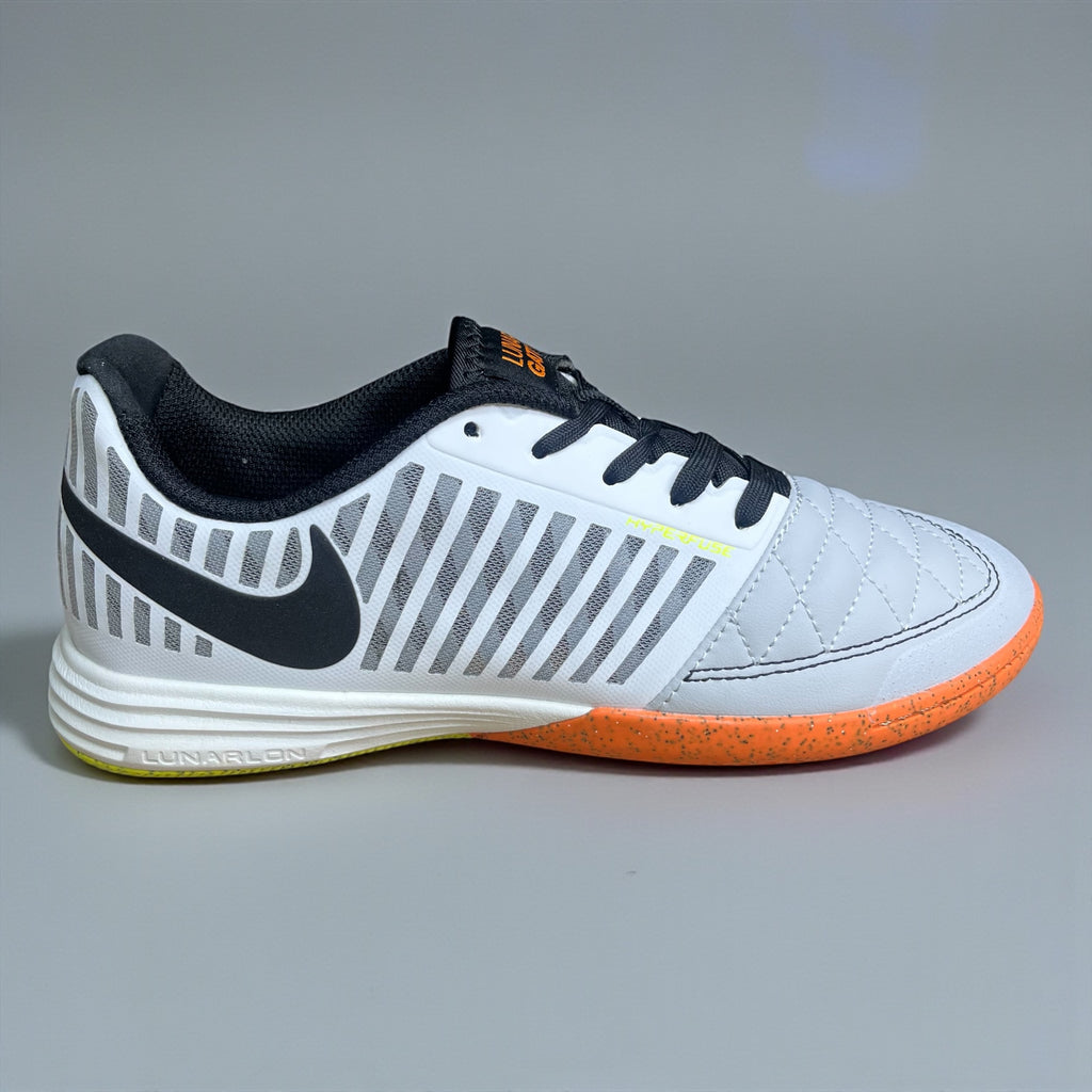 FUTSAL NIKE LUNARGATO BLANCO NEGRO NARANJA