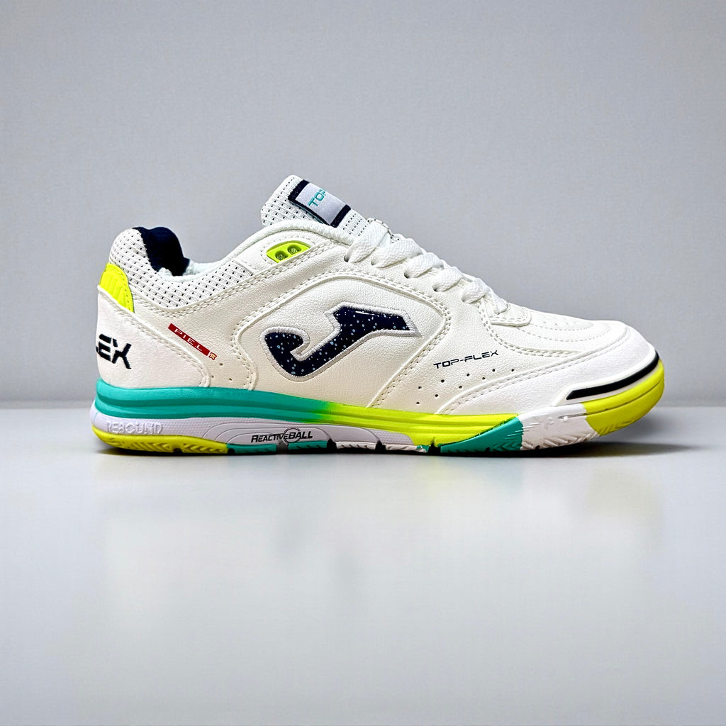 FUTSAL JOMA TOP FLEX BLANCO VERDE AMARILLO