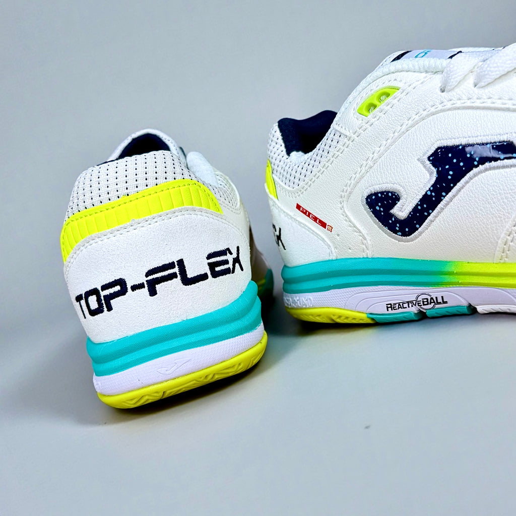 FUTSAL JOMA TOP FLEX BLANCO VERDE AMARILLO