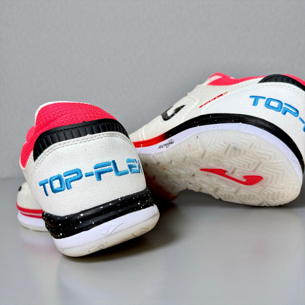 FUTSAL JOMA TOP FLEX BLANCO ROJO CELESTE