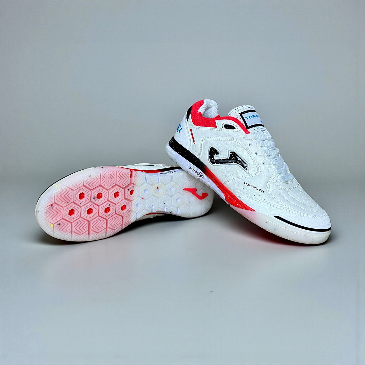 FUTSAL JOMA TOP FLEX BLANCO ROJO CELESTE
