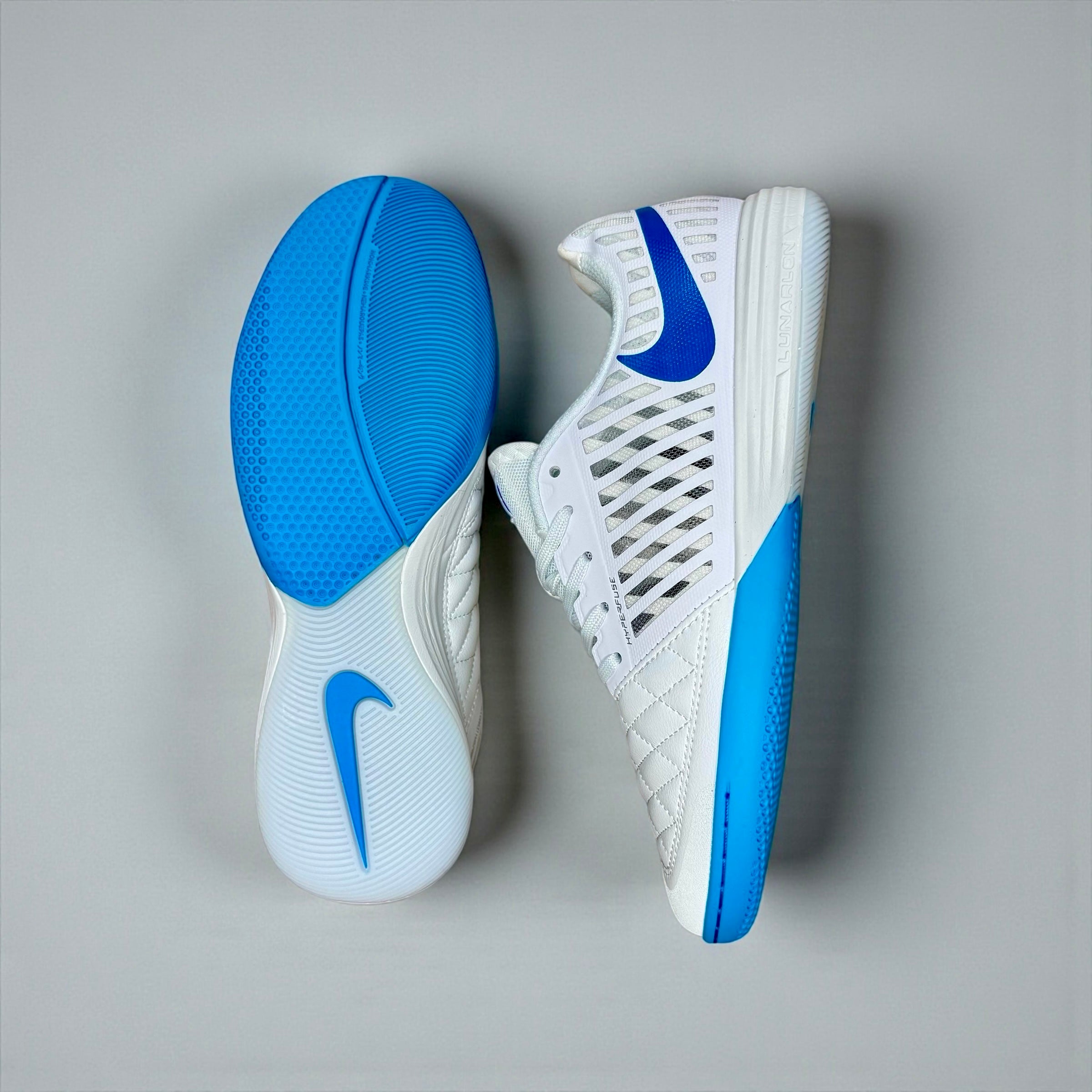 FUTSAL NIKE LUNARGATO BLANCO CELESTE