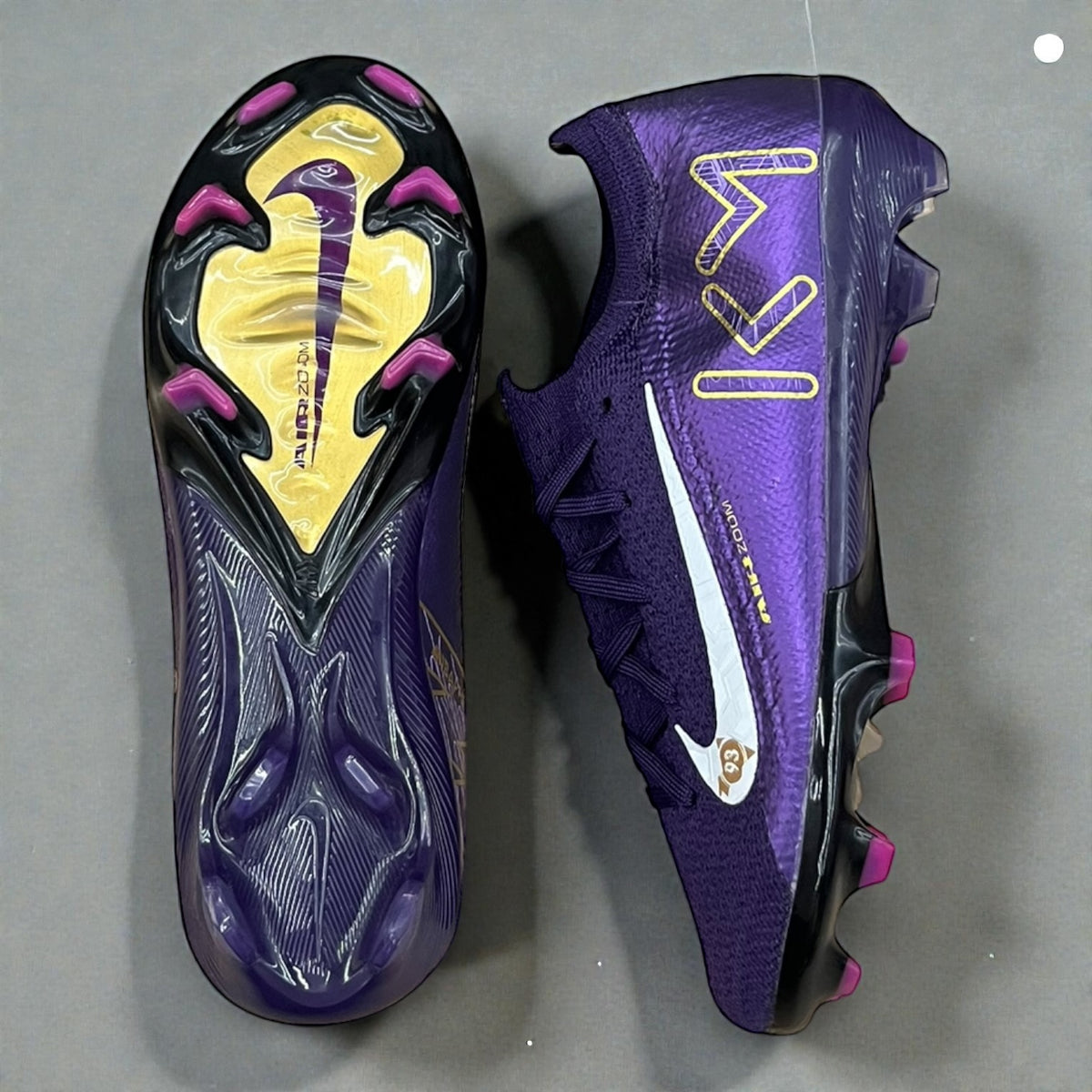 GUAYOS NIÑO ZOOM MERCURIAL MORADO DORADO