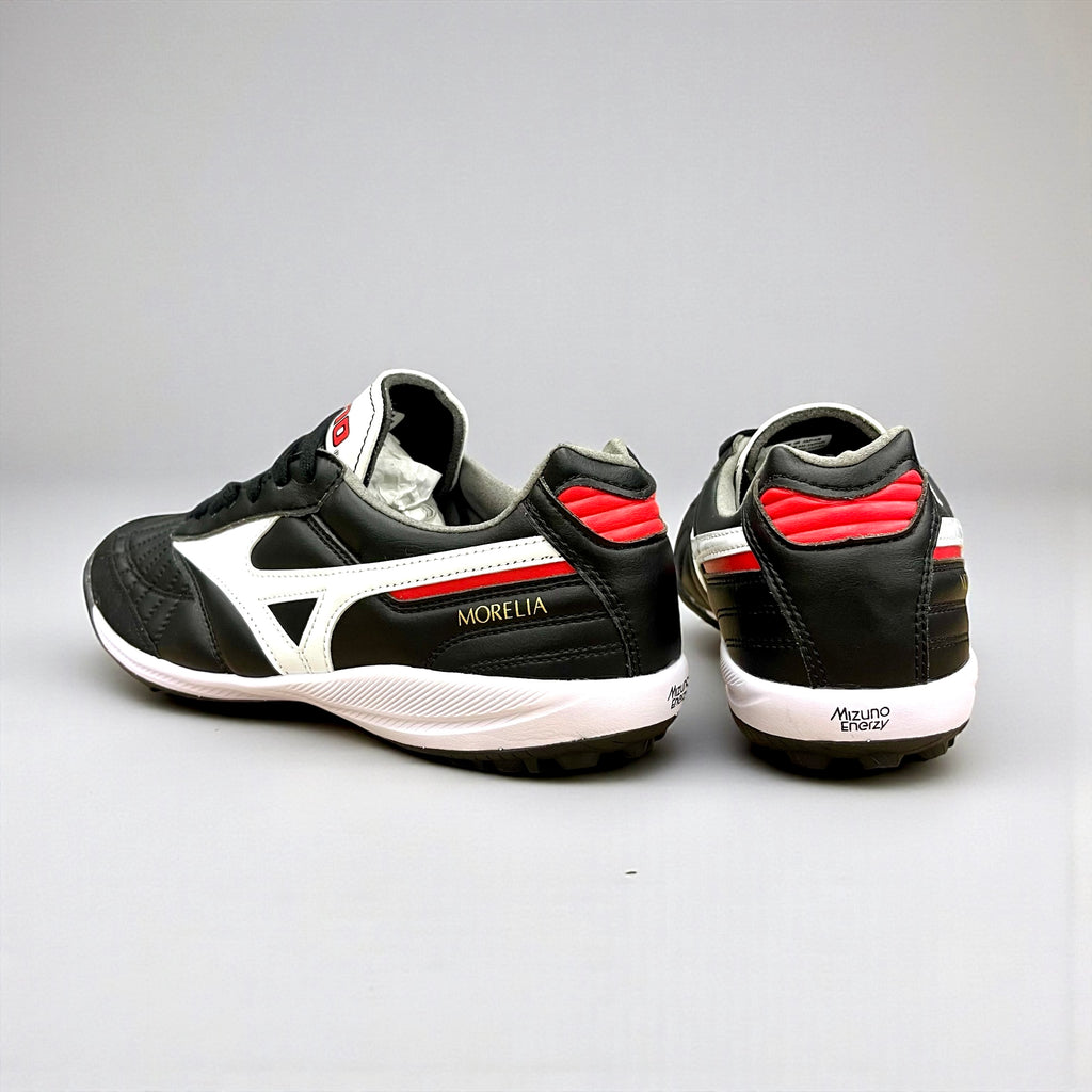 MIZUNO MORELIA II AS/TF CUERO CANGURO BLANCO Y NEGRO SINTÉTICA