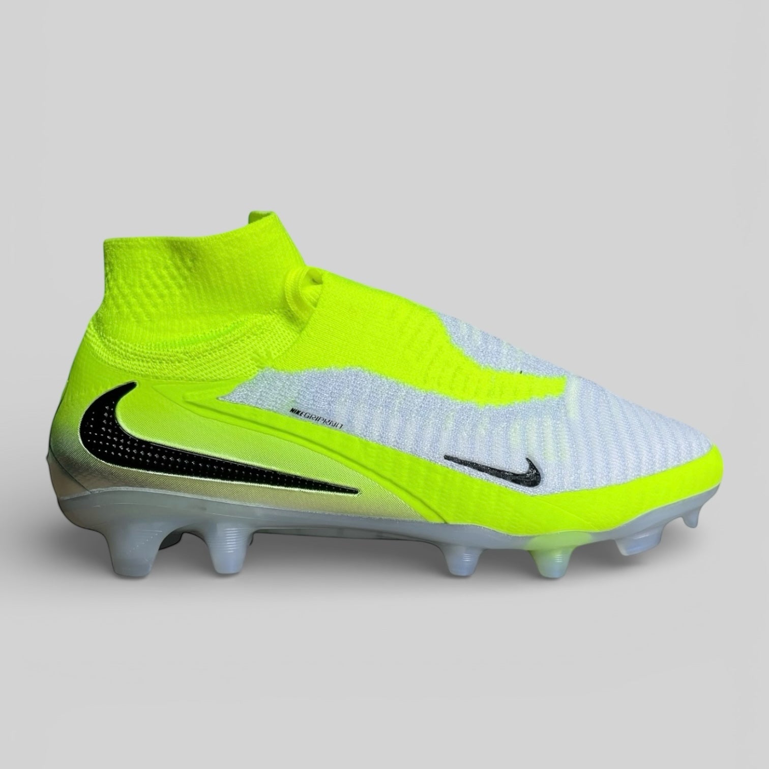 GUAYOS BOTAS DE FÚTBOL NIKE PHANTOM 6 ELITE HIGH FG GRIS VERDE
