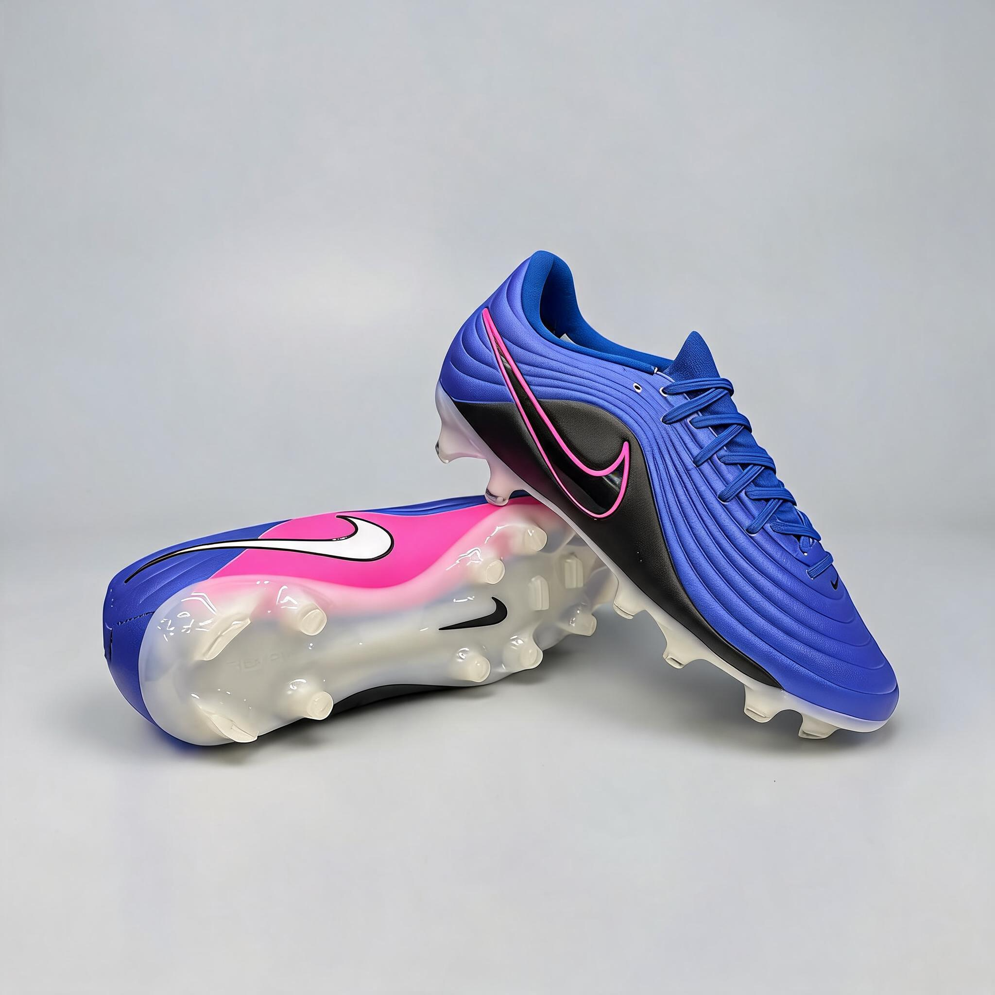 GUAYOS NIKE TIEMPO AZUL ROSADO