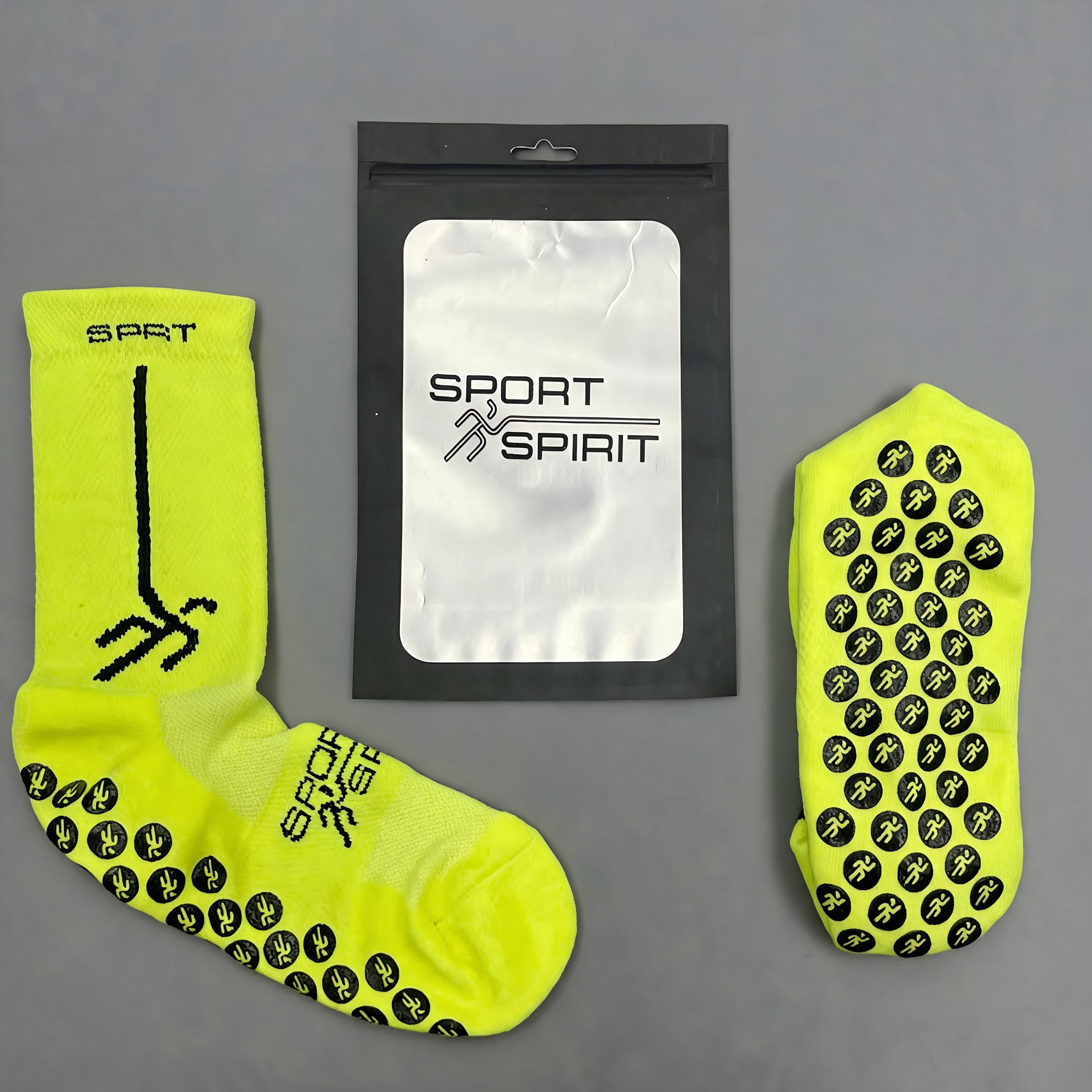 MEDIAS ANTIDESLIZANTES SPORT SPIRIT AMARILLO FOSFORESCENTE