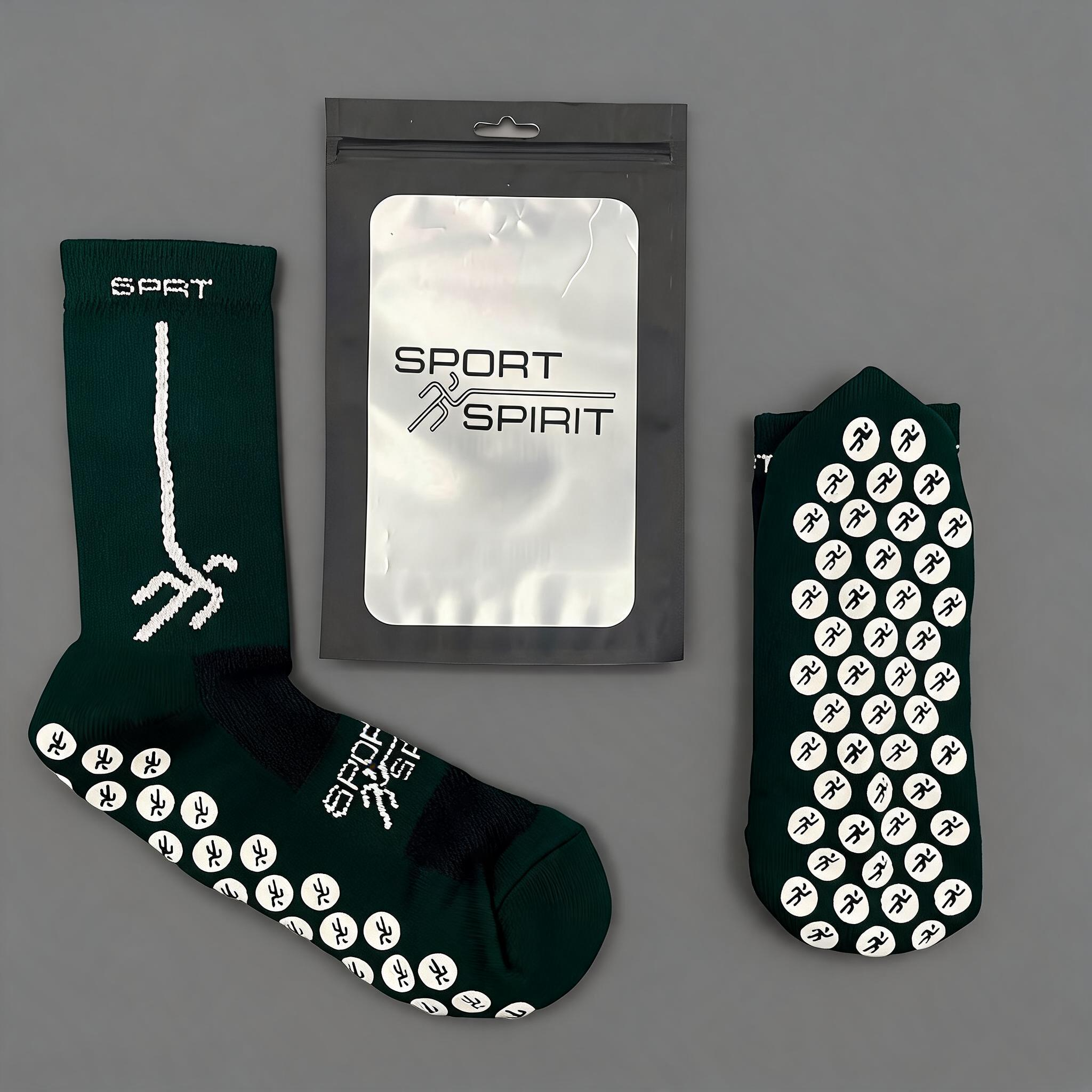 MEDIAS ANTIDESLIZANTES SPORT SPIRIT VERDE OSCURO