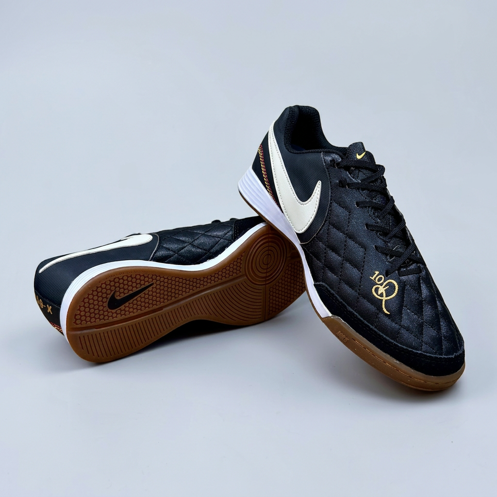 TENIS DE FÚTBOL SALA NIKE NEGROS, BLANCOS Y DORADOS