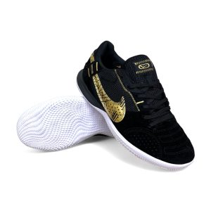 Nike Street Gato Negro Dorado